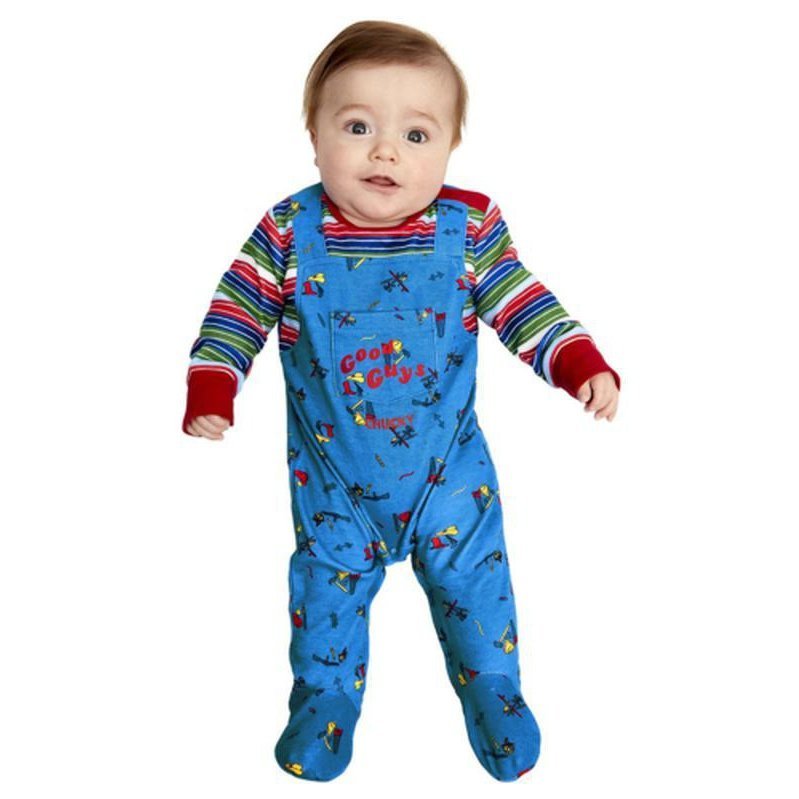 Chucky Baby Costume, Blue & Red - Jokers Costume Mega Store