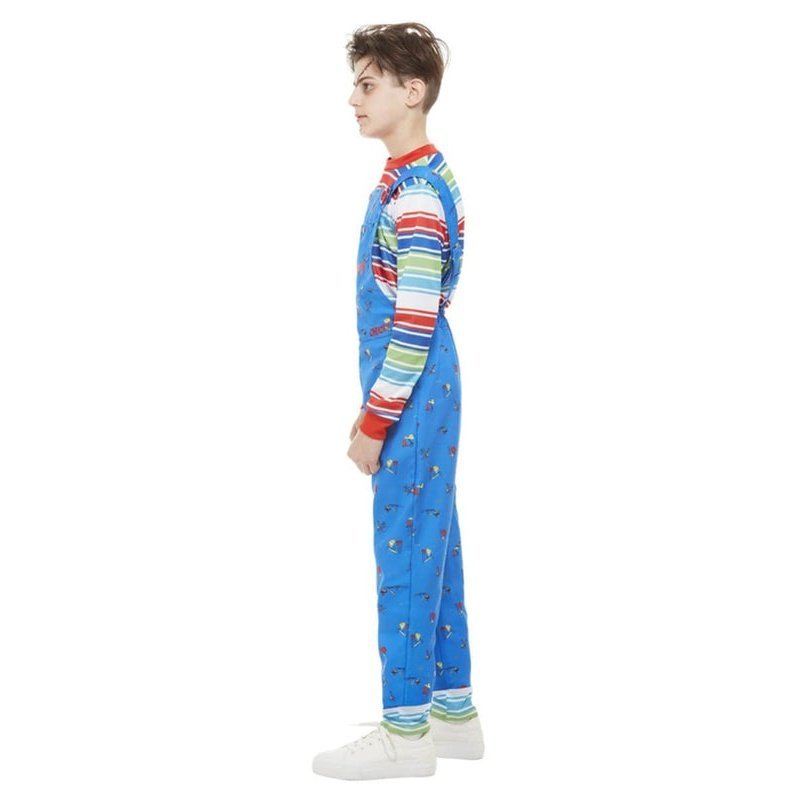 Chucky Costume, Blue, Dungarees & Top - Jokers Costume Mega Store