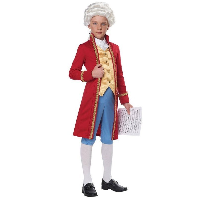 Classical Composer Kid's Amadeus Mozart Costume - Jokers Costume Mega Store