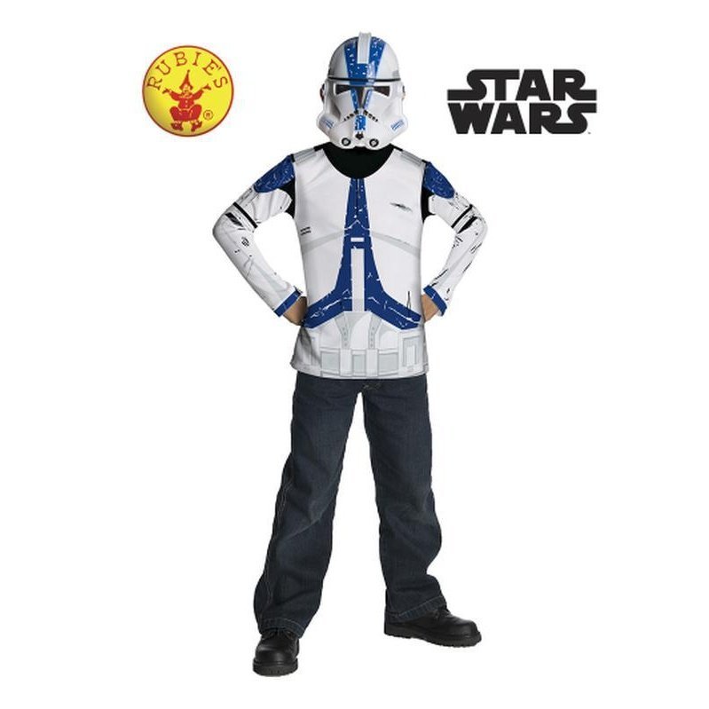 Clone Trooper Costume Top, Child Size Medium - Jokers Costume Mega Store