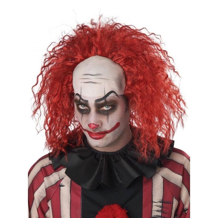 Clown Pattern Baldness Bald Cap Wig - Jokers Costume Mega Store