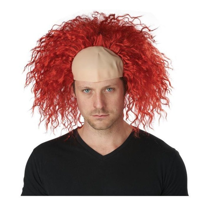 Clown Pattern Baldness Bald Cap Wig - Jokers Costume Mega Store