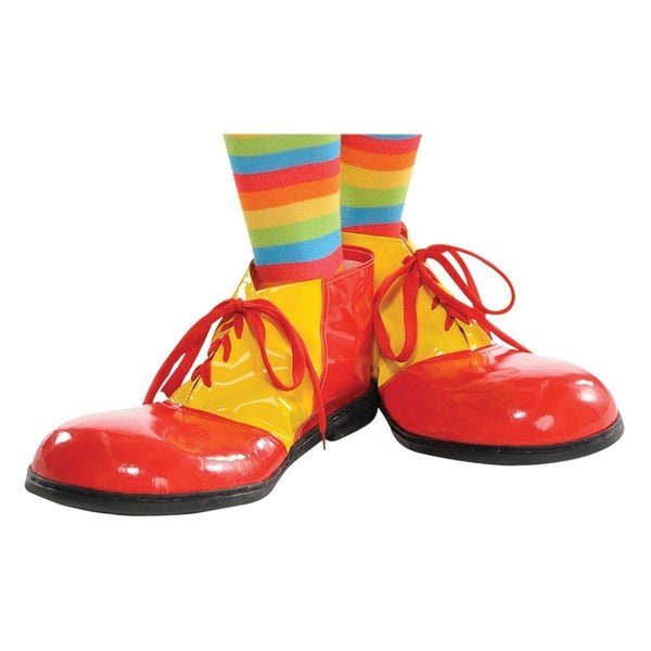 Clown Shoes Red And Yellow - Jokers Costume Mega Store