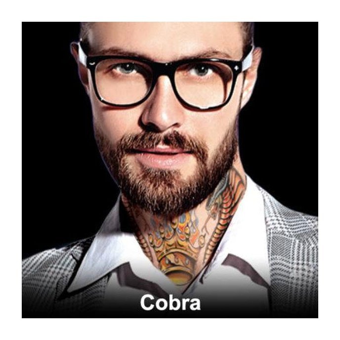 Cobra Neck Temporary Tattoo - Jokers Costume Mega Store