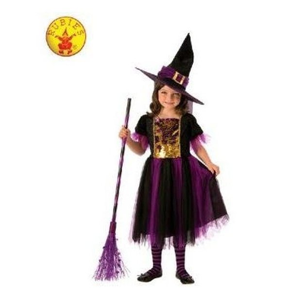 Colour Magic Witch Costume, Child Size M - Jokers Costume Mega Store