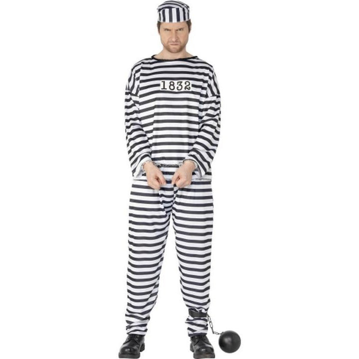 Convict Costume, Black & White - Jokers Costume Mega Store