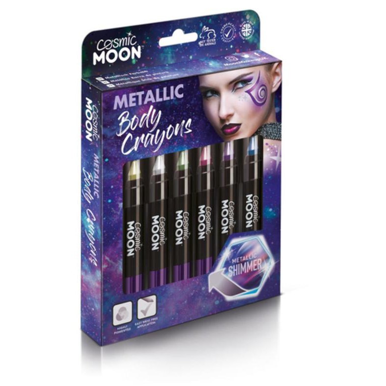 Cosmic Moon Metallic Body Crayons, Assorted-Make up and Special FX-Jokers Costume Mega Store