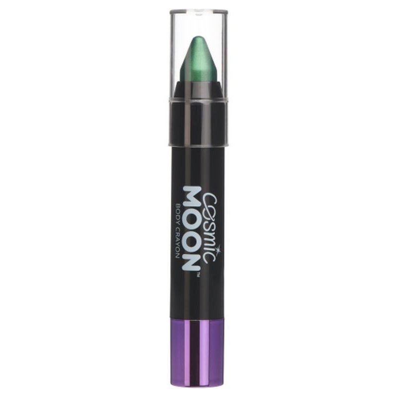 Cosmic Moon Metallic Body Crayons, Green-Make up and Special FX-Jokers Costume Mega Store
