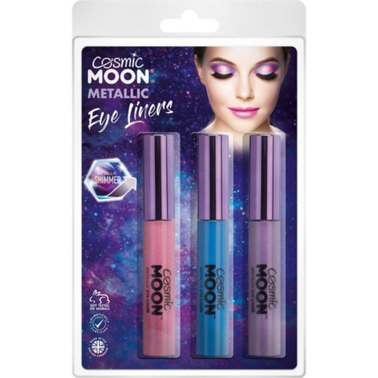 Cosmic Moon Metallic Eye Liner, Pink, Purple, Blue-Make up and Special FX-Jokers Costume Mega Store