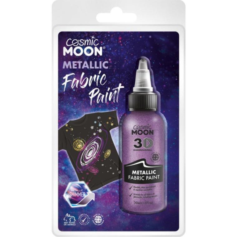 Cosmic Moon Metallic Fabric Paint, Purple, Clamshell-Make up and Special FX-Jokers Costume Mega Store