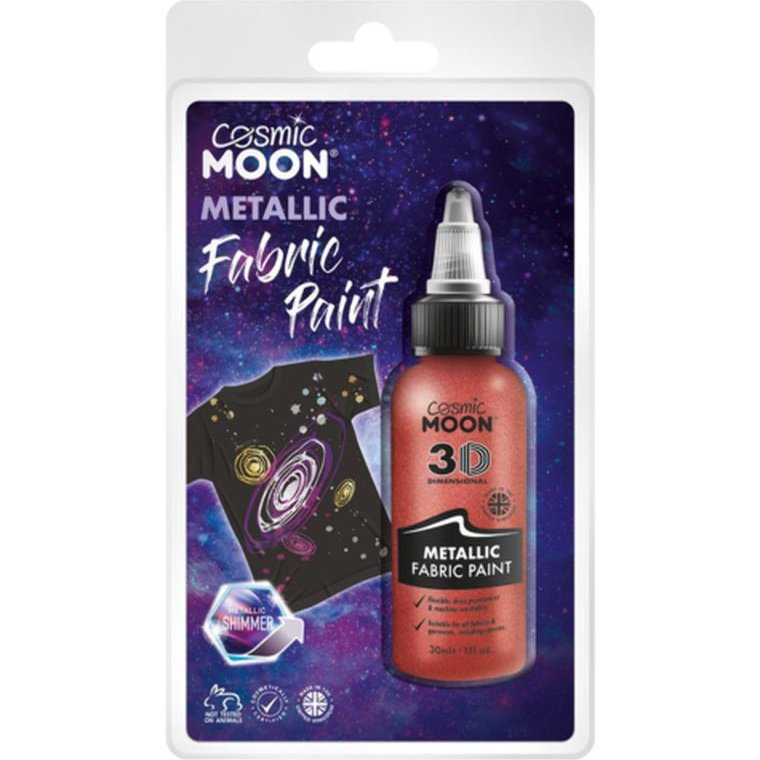Cosmic Moon Metallic Fabric Paint, Red, Clamshell-Make up and Special FX-Jokers Costume Mega Store