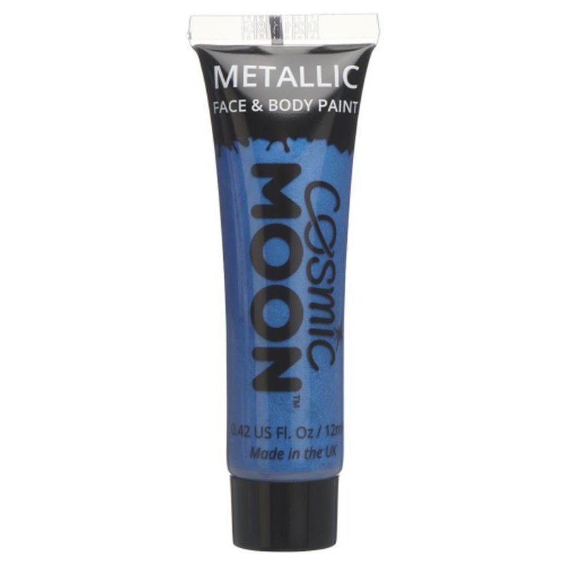 Cosmic Moon Metallic Face & Body Paint, Blue-Make up and Special FX-Jokers Costume Mega Store