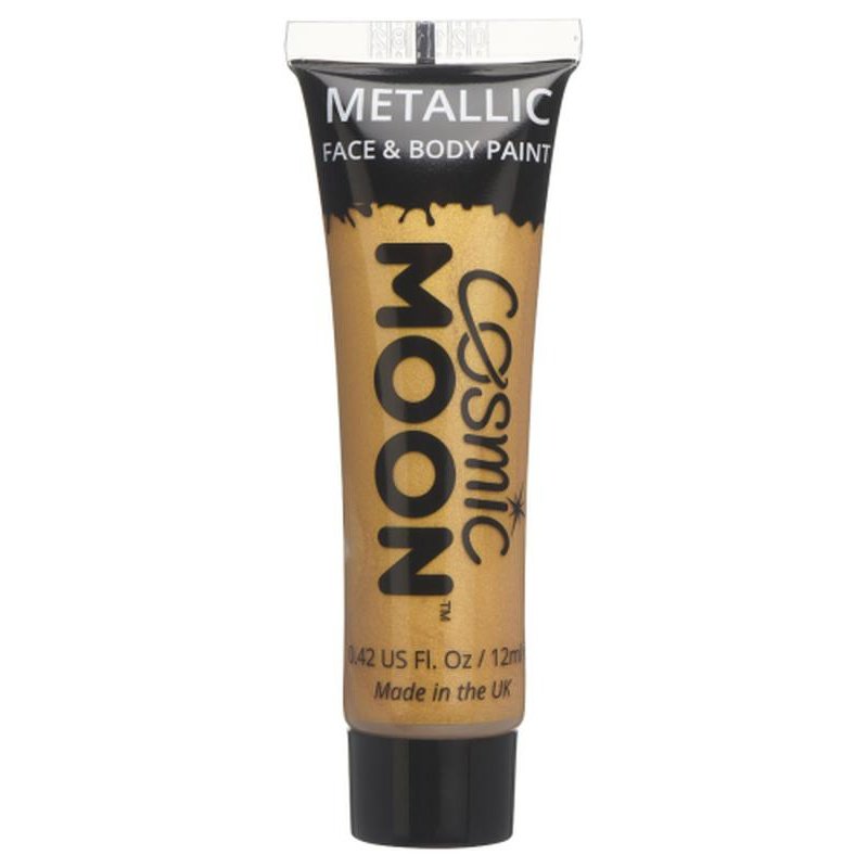 Cosmic Moon Metallic Face & Body Paint, Gold-Make up and Special FX-Jokers Costume Mega Store