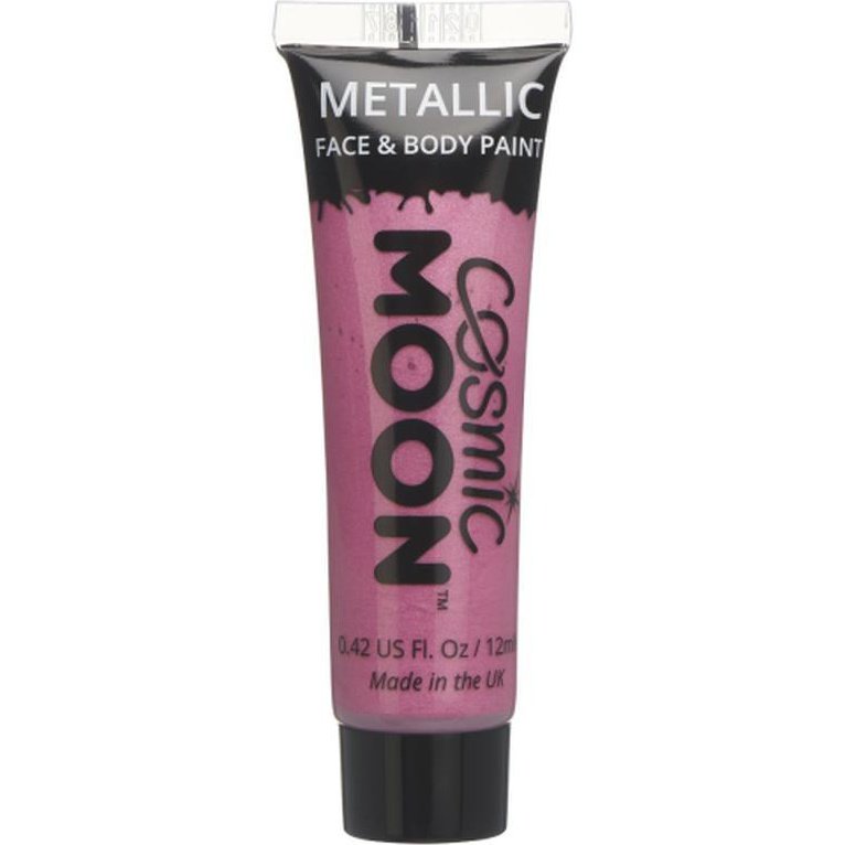 Cosmic Moon Metallic Face & Body Paint, Pink-Make up and Special FX-Jokers Costume Mega Store