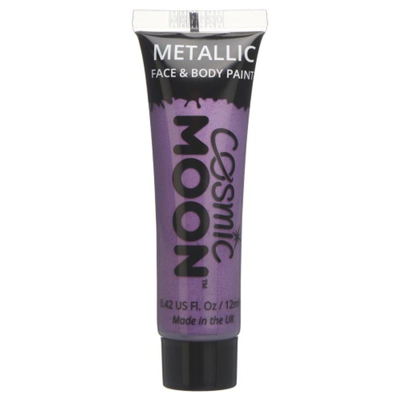 Cosmic Moon Metallic Face & Body Paint, Purple-Make up and Special FX-Jokers Costume Mega Store