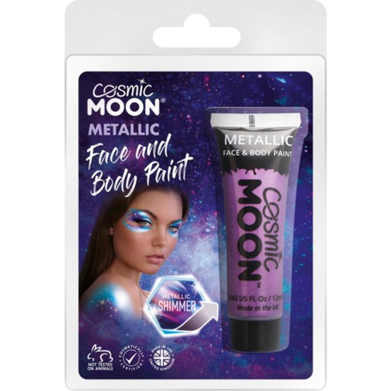 Cosmic Moon Metallic Face & Body Paint, Purple, Clamshell-Make up and Special FX-Jokers Costume Mega Store