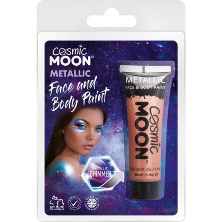 Cosmic Moon Metallic Face & Body Paint, Rose Gold, Clamshell-Make up and Special FX-Jokers Costume Mega Store