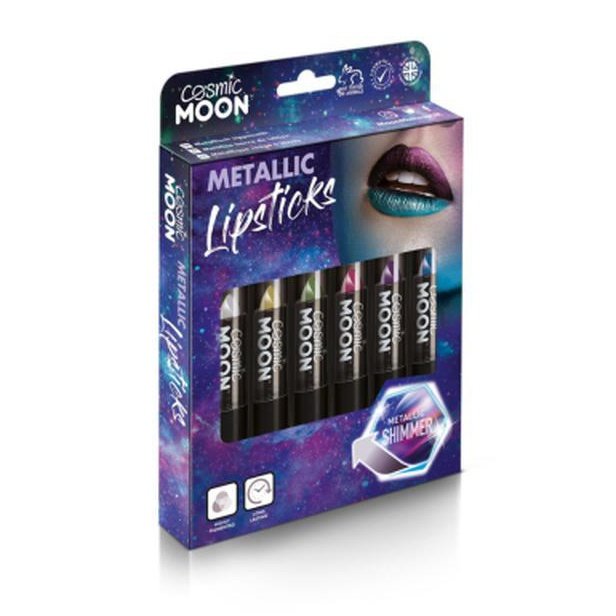 Cosmic Moon Metallic Lipstick, Assorted-Make up and Special FX-Jokers Costume Mega Store
