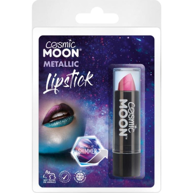 Cosmic Moon Metallic Lipstick, Pink, Clamshell-Make up and Special FX-Jokers Costume Mega Store