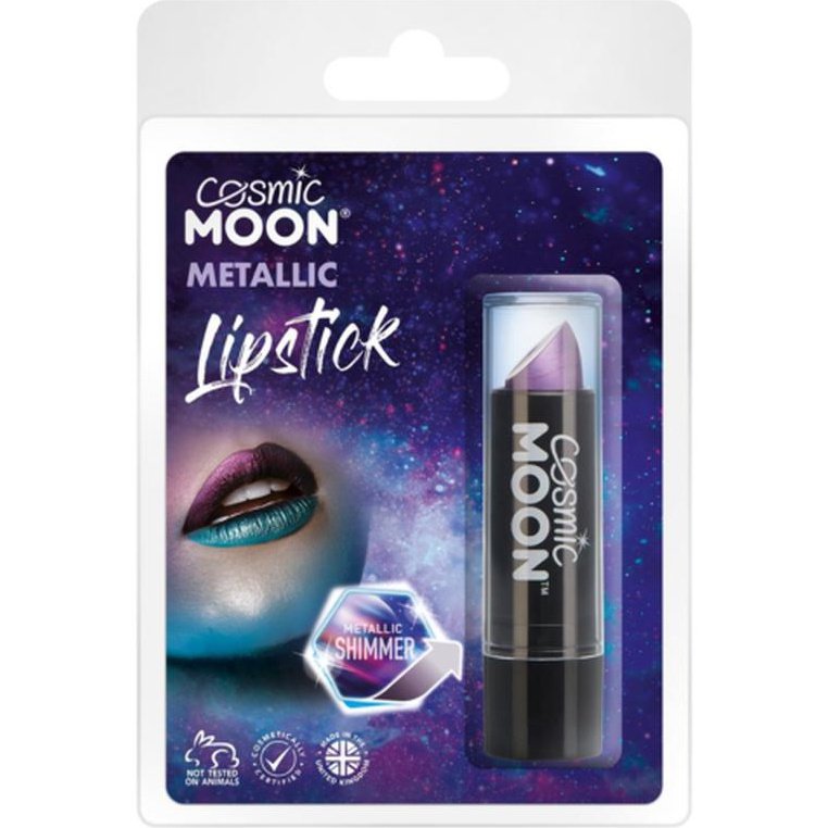 Cosmic Moon Metallic Lipstick, Purple, Clamshell-Make up and Special FX-Jokers Costume Mega Store