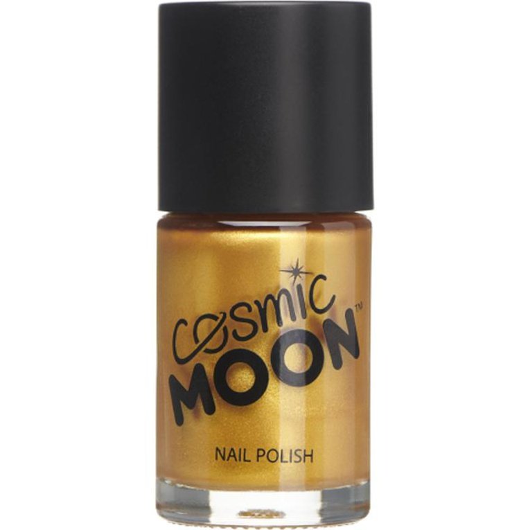 Cosmic Moon Metallic Nail Polish, Gold-Make up and Special FX-Jokers Costume Mega Store
