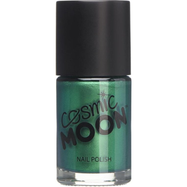Cosmic Moon Metallic Nail Polish, Green-Make up and Special FX-Jokers Costume Mega Store