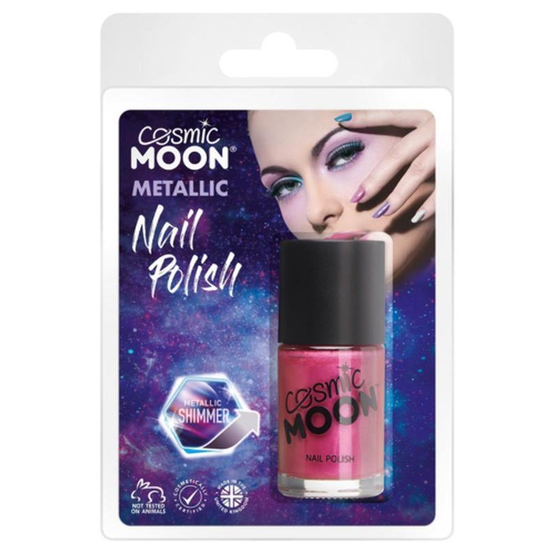 Cosmic Moon Metallic Nail Polish, Pink, Clamshell-Make up and Special FX-Jokers Costume Mega Store