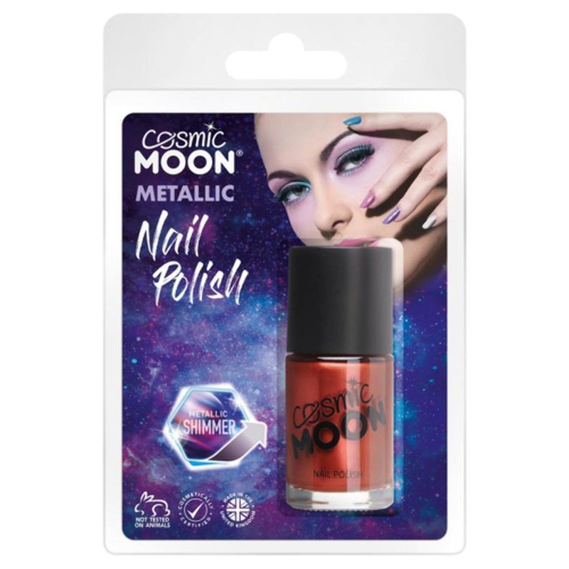 Cosmic Moon Metallic Nail Polish, Red, Clamshell-Make up and Special FX-Jokers Costume Mega Store