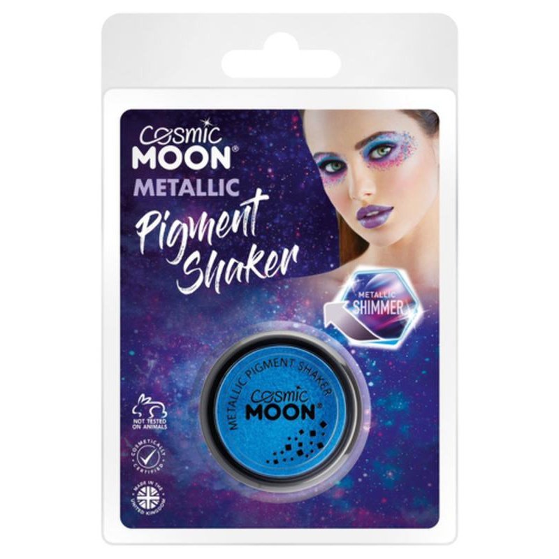Cosmic Moon Metallic Pigment Shaker, Blue, Clamshell-Make up and Special FX-Jokers Costume Mega Store