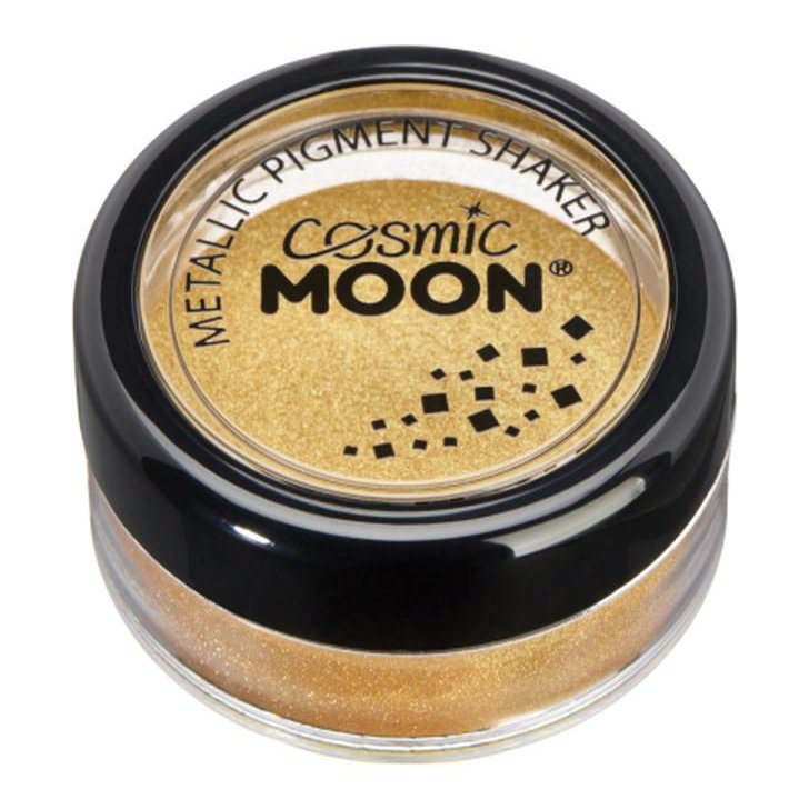Cosmic Moon Metallic Pigment Shaker, Gold-Make up and Special FX-Jokers Costume Mega Store