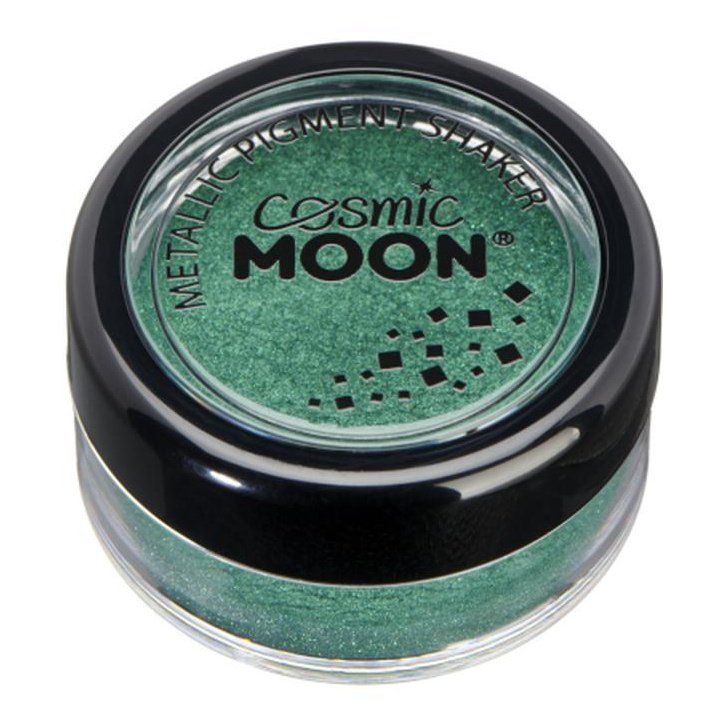 Cosmic Moon Metallic Pigment Shaker, Green-Make up and Special FX-Jokers Costume Mega Store