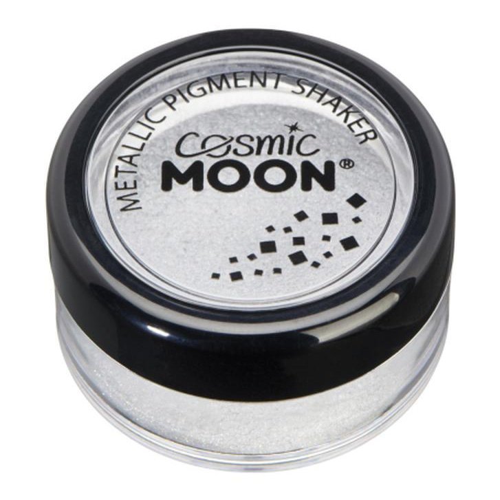 Cosmic Moon Metallic Pigment Shaker, Silver-Make up and Special FX-Jokers Costume Mega Store