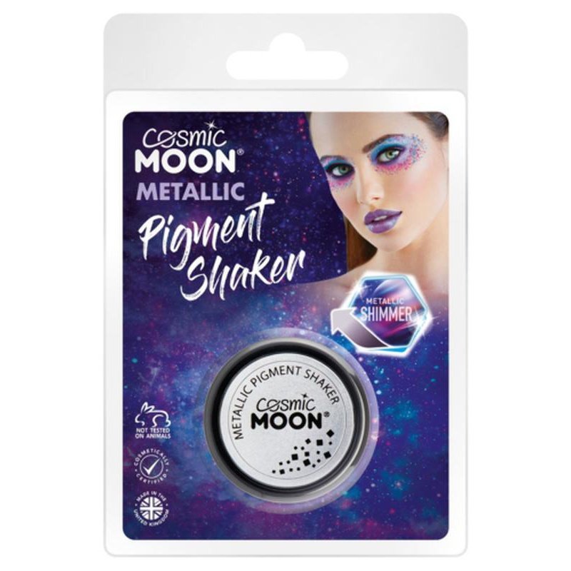 Cosmic Moon Metallic Pigment Shaker, Silver, Clamshell-Make up and Special FX-Jokers Costume Mega Store