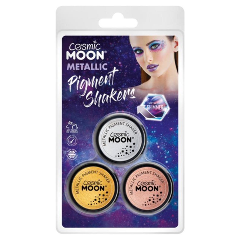 Cosmic Moon Metallic Pigment Shaker, Silver, Gold, Rose Gold-Make up and Special FX-Jokers Costume Mega Store