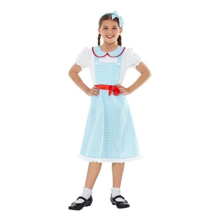 Country Girl Costume, Blue And White - Jokers Costume Mega Store