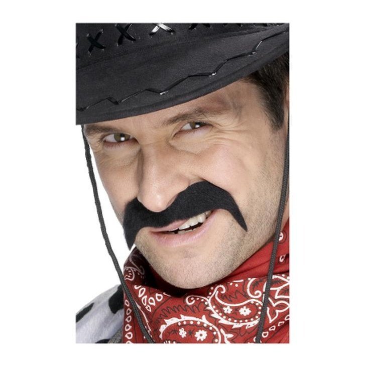 Cowboy Tash - Black - Jokers Costume Mega Store