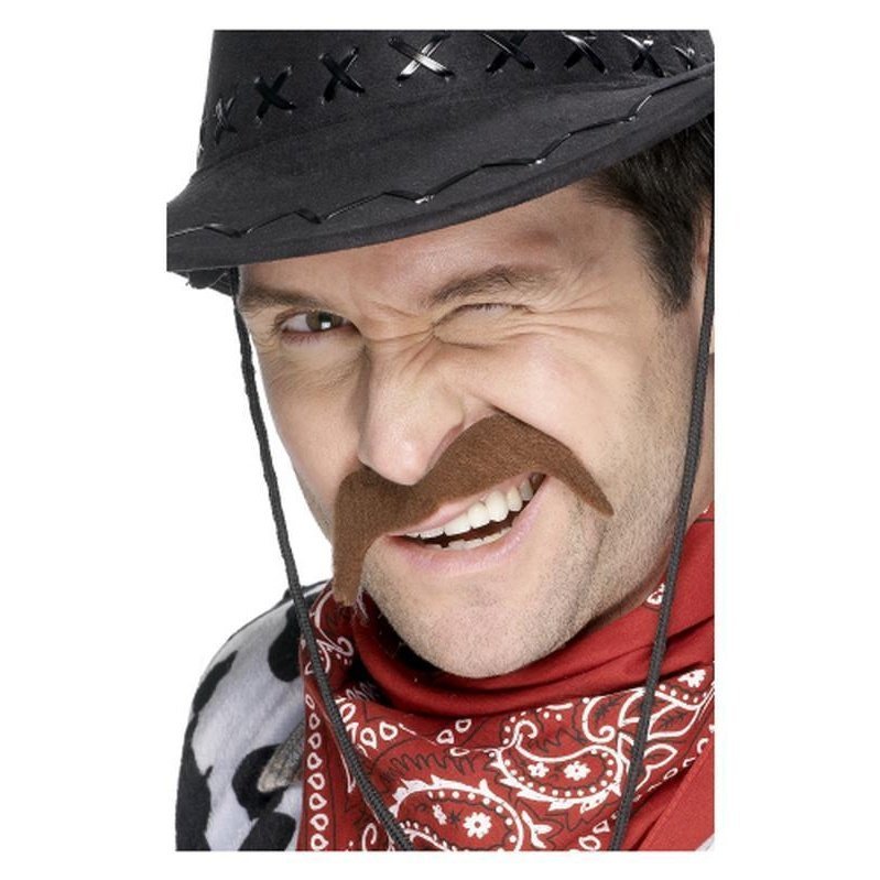 Cowboy Tash - Brown - Jokers Costume Mega Store