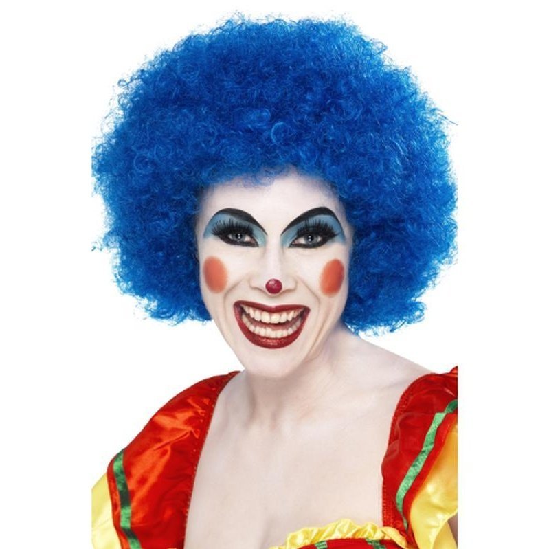 Crazy Clown Wig - Blue - Jokers Costume Mega Store