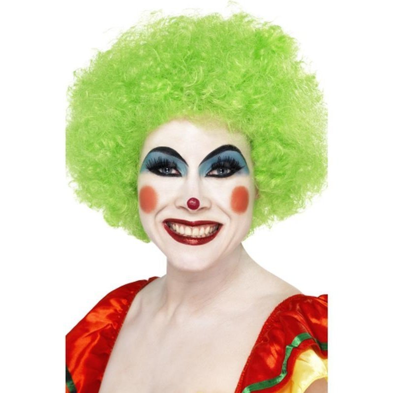 Crazy Clown Wig - Green - Jokers Costume Mega Store