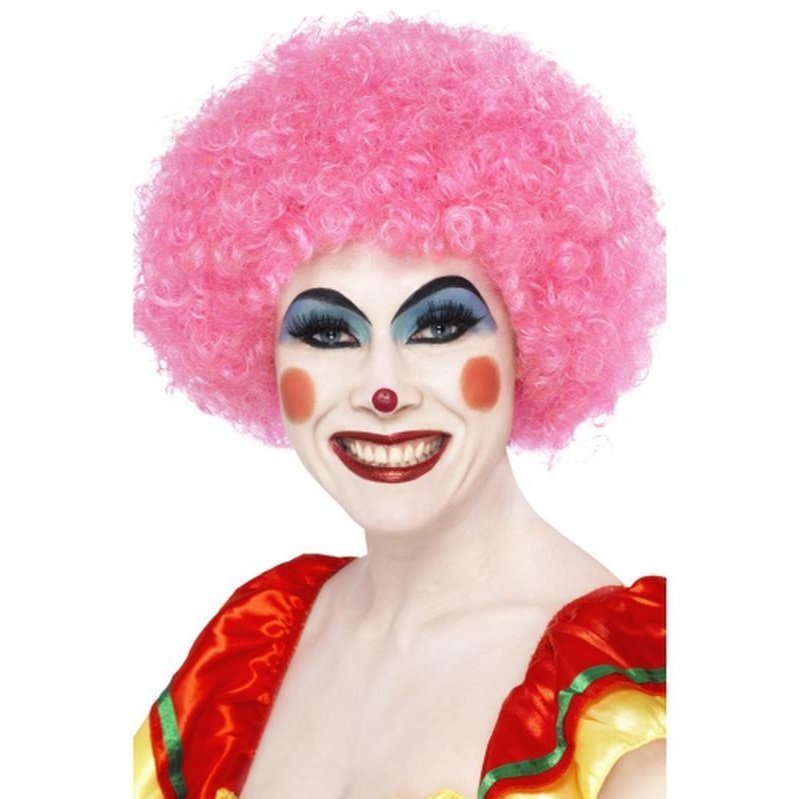 Crazy Clown Wig - Pink - Jokers Costume Mega Store
