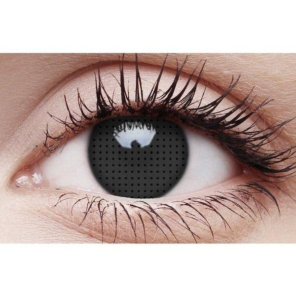 Crazy Lens Contacts - Black Screen - Jokers Costume Mega Store