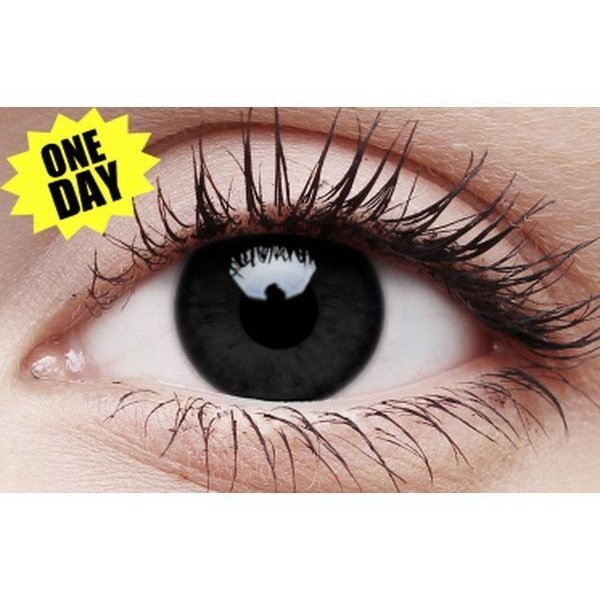 Crazy One-Day Contact Lens - Blackout - Jokers Costume Mega Store