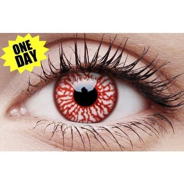 Crazy One-Day Contact Lens - Blood Shot - Jokers Costume Mega Store