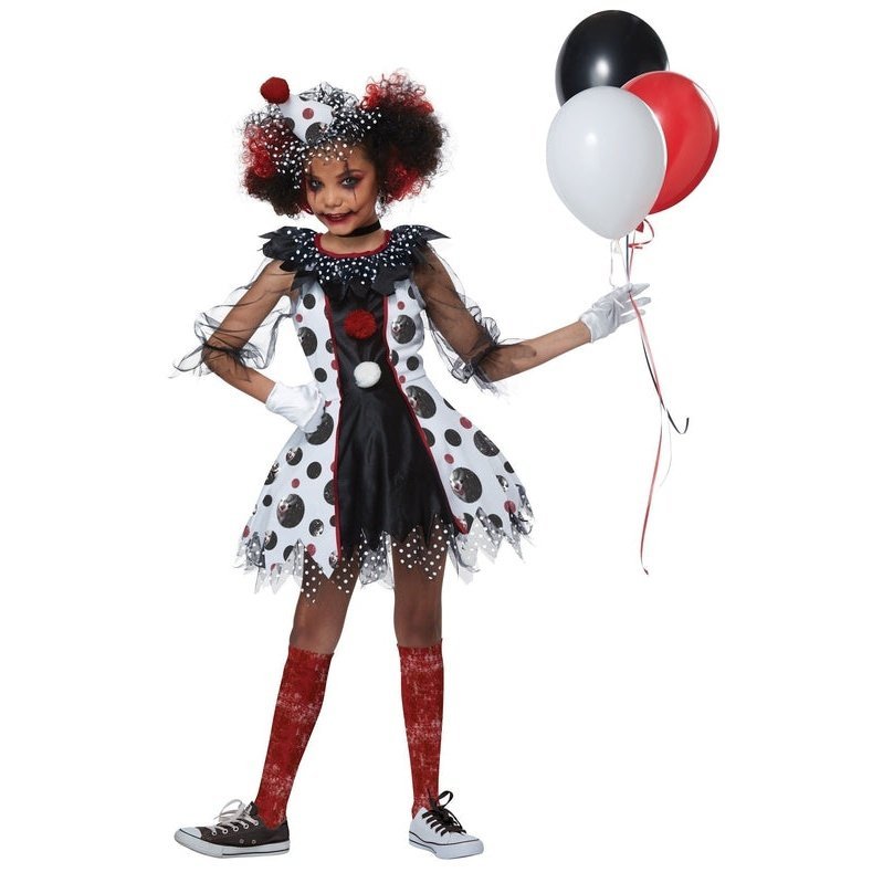Creepy Clown Girl / Child - Jokers Costume Mega Store