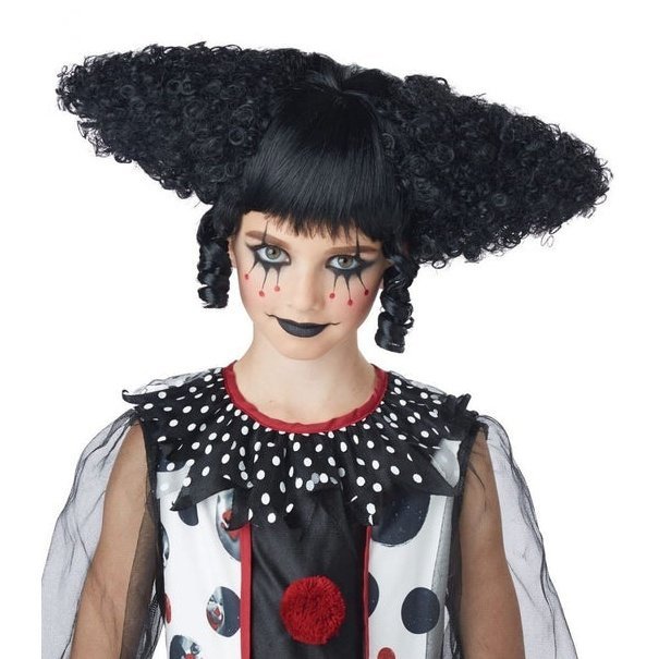 Creepy Clown Wig Black - Jokers Costume Mega Store