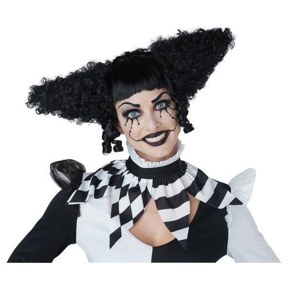 Creepy Clown Wig Black - Jokers Costume Mega Store