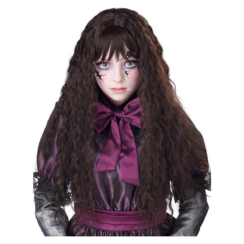 Creepy Doll Brunette Wig - Jokers Costume Mega Store