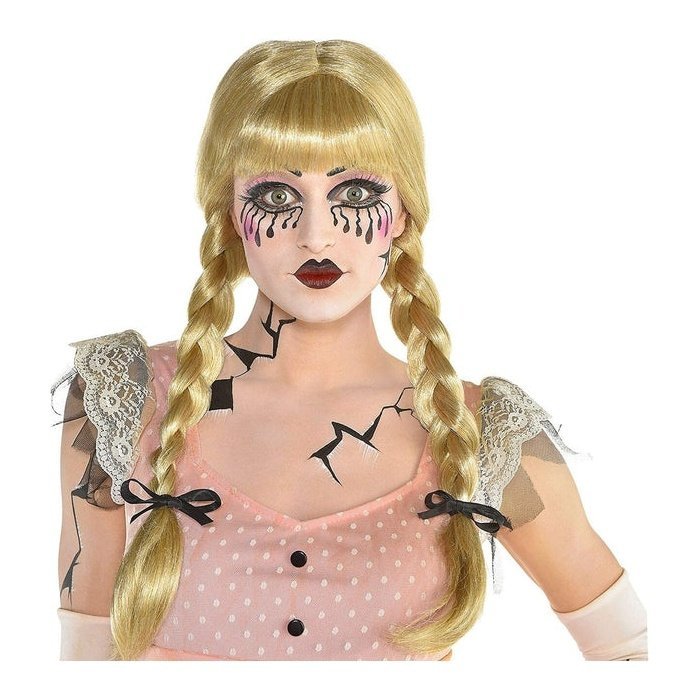 Creepy Doll Wig Annabelle - Jokers Costume Mega Store