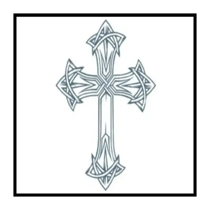 Cross Biker Temporary Tattoos - Jokers Costume Mega Store