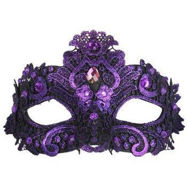 Crystal Lace Eye Mask - Jokers Costume Mega Store